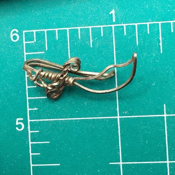 Vintage Wire Scimitar Sword Tie Clip - Picture 5 of 7